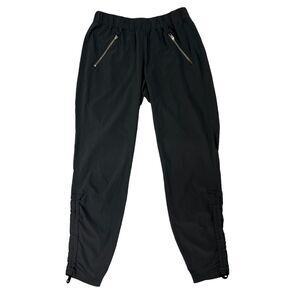 Athleta Pant Women 2 Black Aspire Drawstring Cinched cFeatherweight Tapered